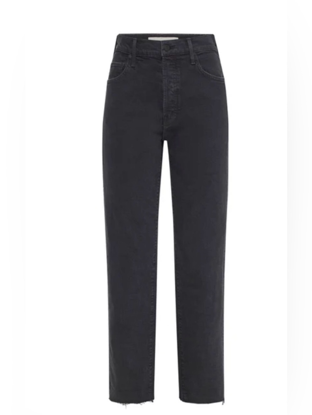 MOTHER Black High-Rise Straight Jeans